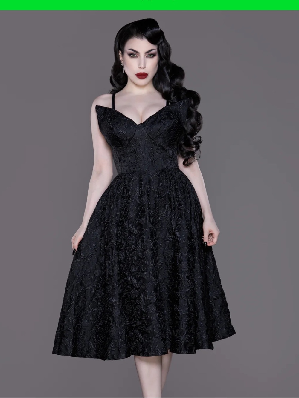 Damask Gothic Vintage-Style Swing Dress